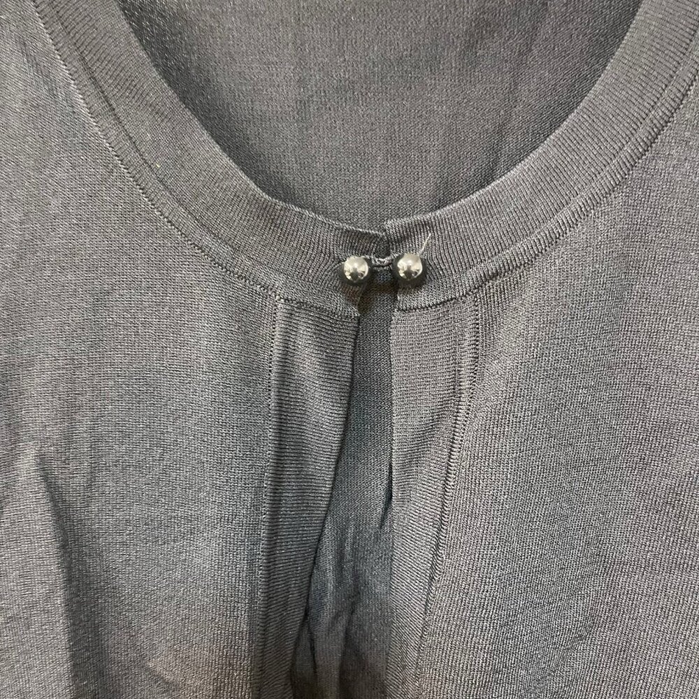 Dressbarn Women’s Black Top Button Cropped Party Cardigan 18/20 Cover Up - Picture 6 of 8